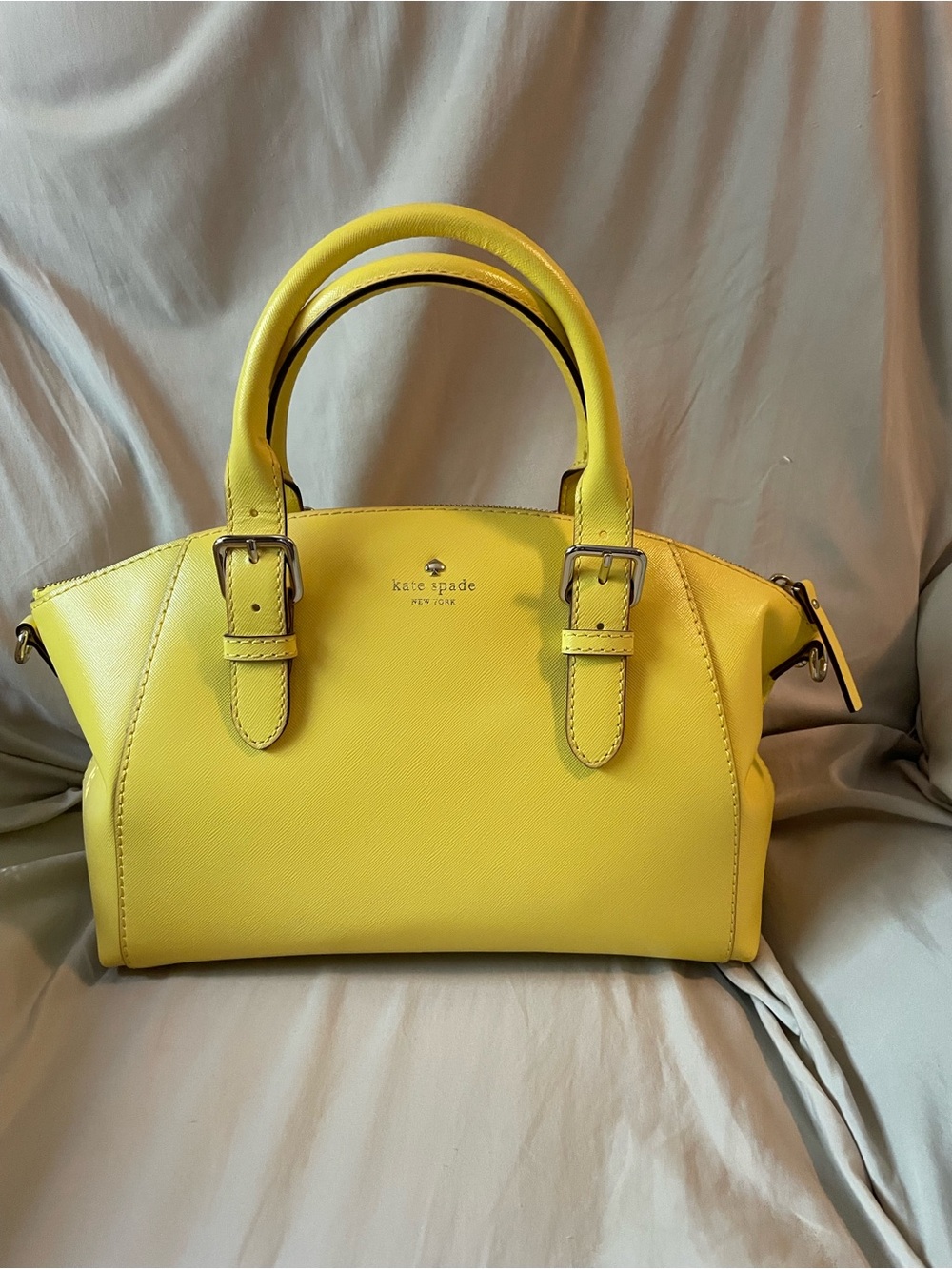 kate spade Lemon Yellow Saffiano Satchel